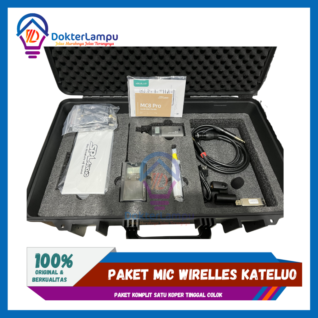PAKET MICROPHONE SPL AUDIO WIRELLES  KATELUO