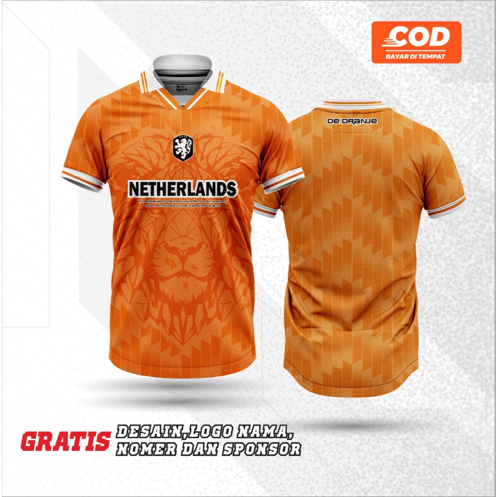 JERSEY BELANDA FANTASY / BAJU BELANDA RETRO / KAOS NETHERLAND / JERSEY NETHERLAND