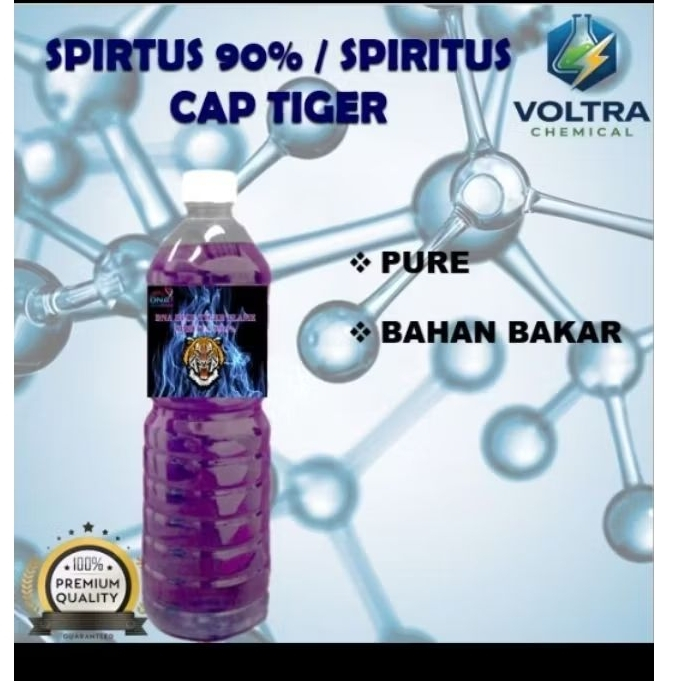 [VOLTRA] Spritus Cap Tiger 1 Liter / SPIRTUS 1 Liter Murni