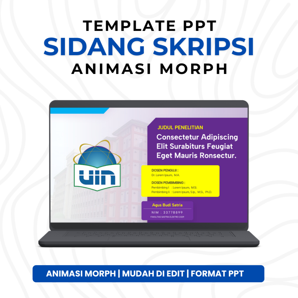 Template PPT Premium - Animasi Morph, Animasi Bergerak untuk Seminar & Sidang | PPT 4