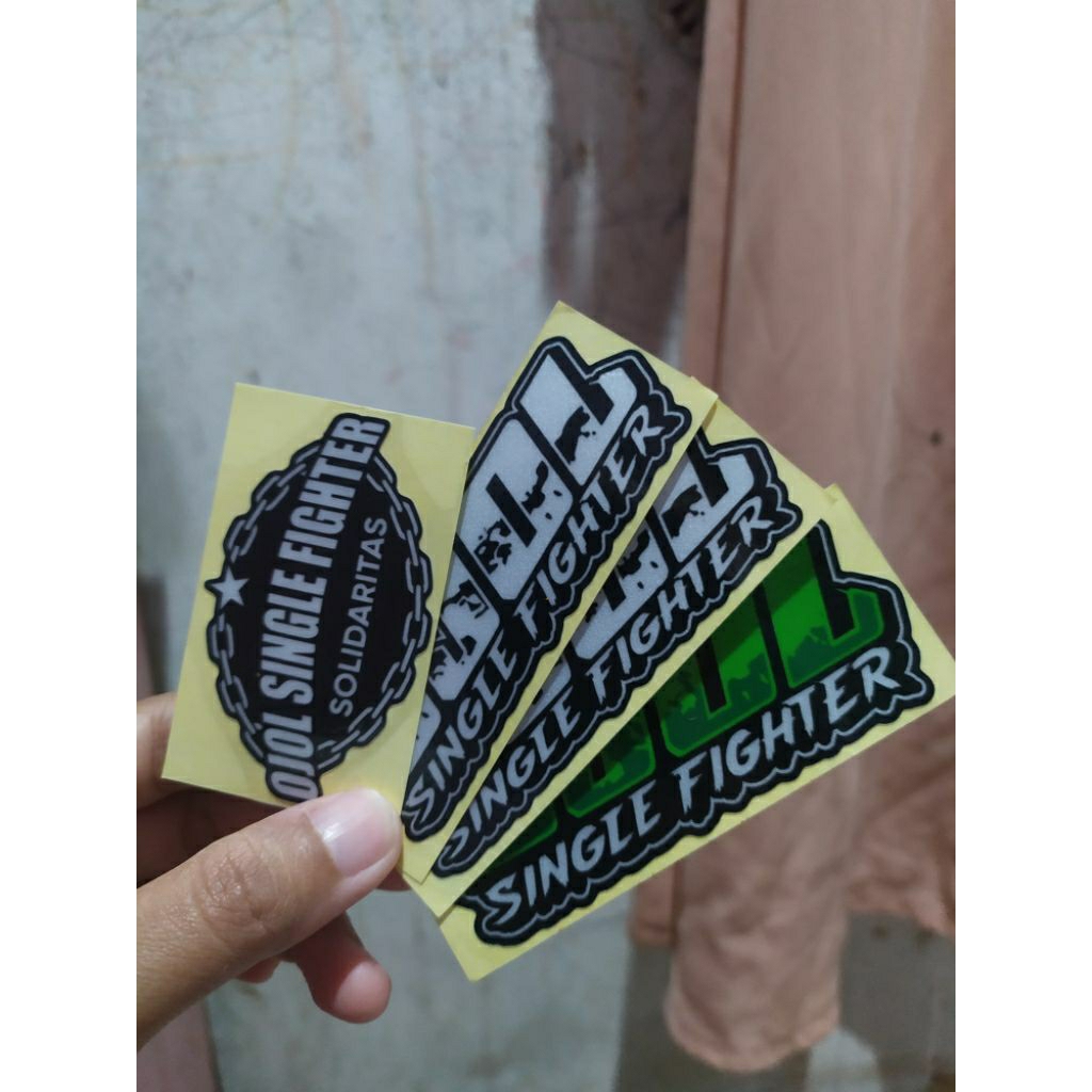 STICKER OJOL SINGLE FIGHTER - STICKER ANTI AIR - STICKER OJOL