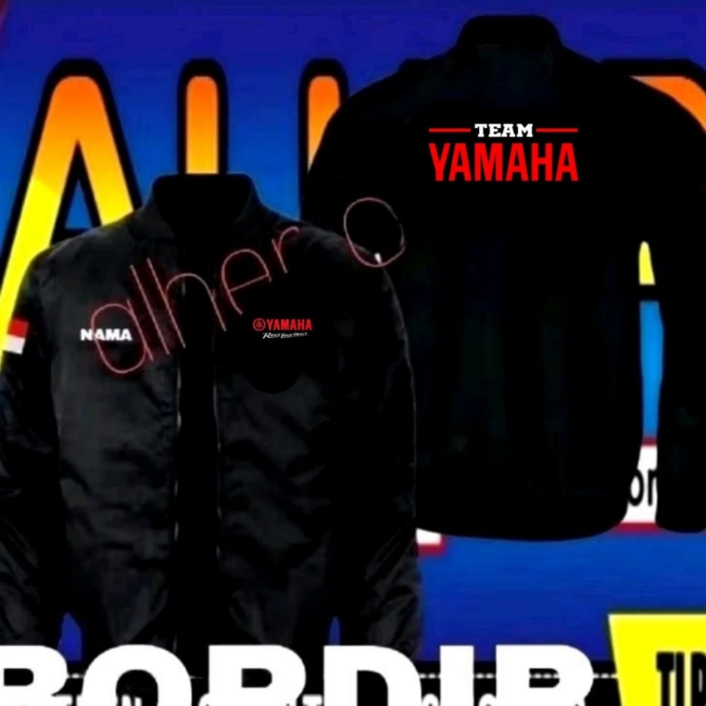 ready stok full bordir Jaket Yamaha team jaket bomber Yamaha team jaket kerja Yamaha team jaket sera