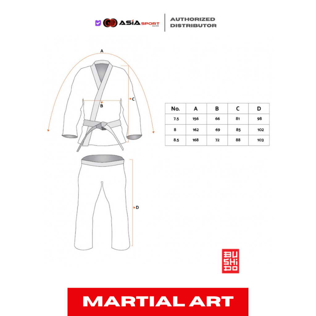 Bushido Judo Clothes Drill SR Poly Cotton | Martial Arts | Baju Judo Bushido Judogi