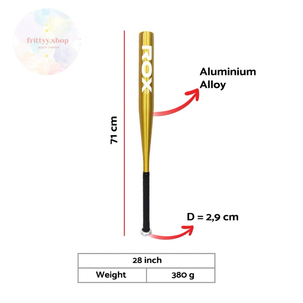 Stick Softball Tongkat Pemukul Softball Alumunium ROX DELUD 28Inch Original
