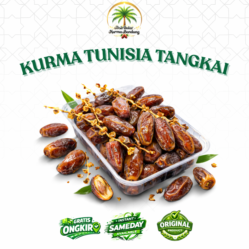 Kurma Tunisia | Kurma Tunisia Tangkai Royal Palm - Kurma Arab 1 KG
