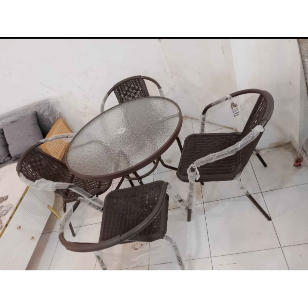 Batam -Meja Teras Besi Holo - Meja Cafe Impor Malaysia -Meja Ruang Tamu - Meja Teras Berkualitas Tin