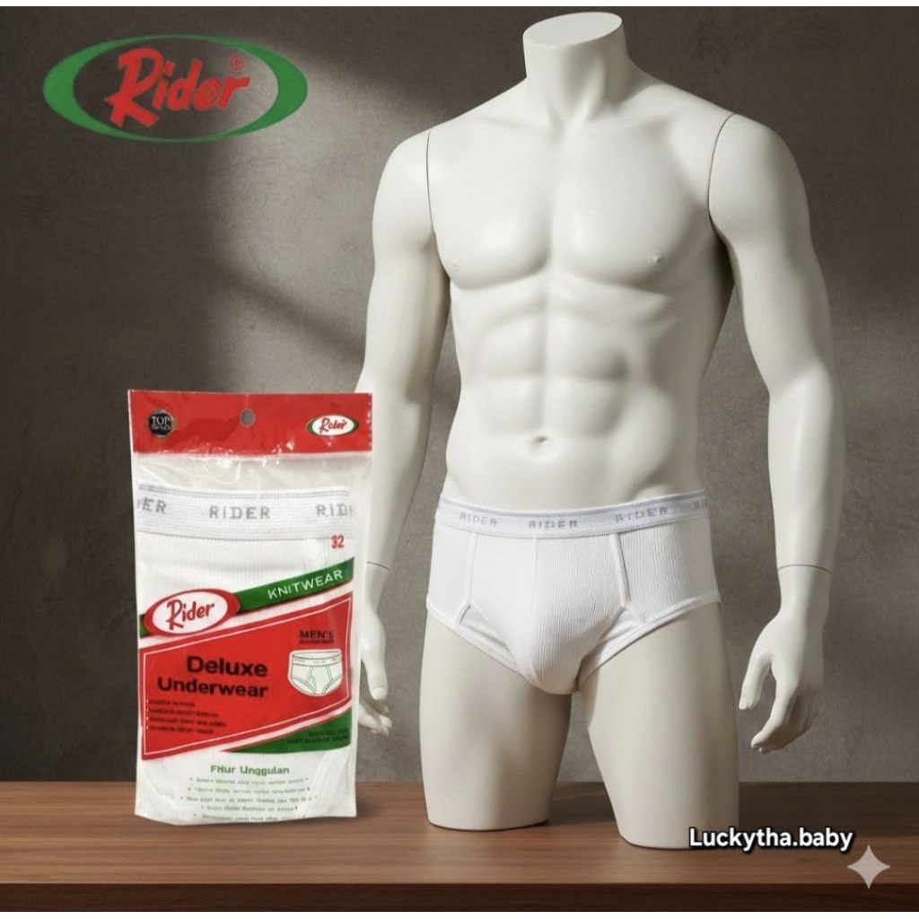 RIDER 125B CD pria dewasa berkualitas / CD pria rider  PUTIH / CELANA DALAM RIDER