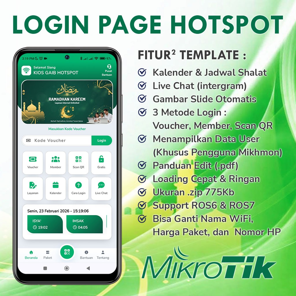 Ramadhan Kareem - Template Login Page Hotspot MikroTik Premium