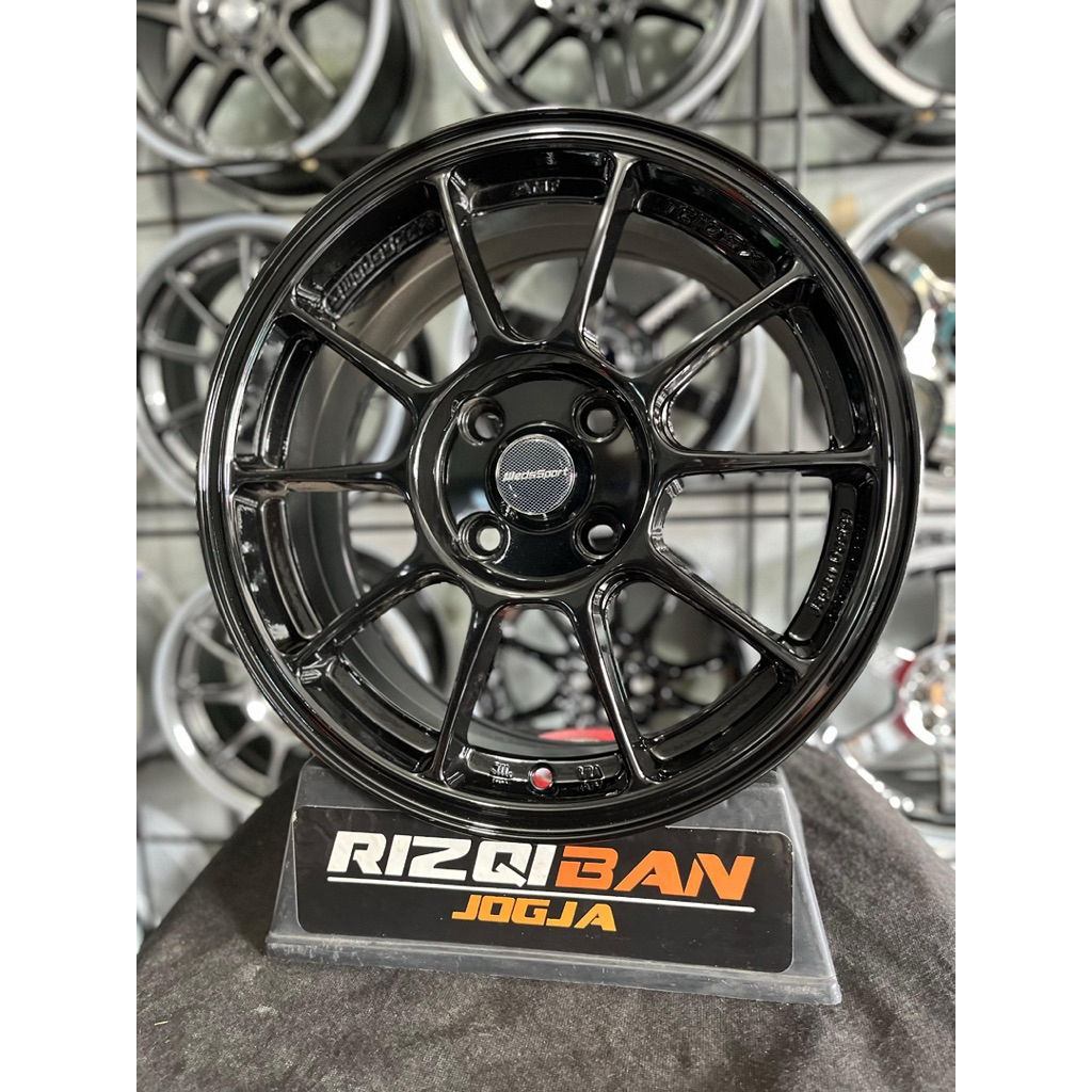 velg wedsport tc105 r15 black glossy pcd 4x100 lebar 6,5 kondisi baru