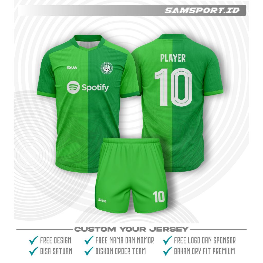 Jersey Bola Custom/Jersey Custom Nama Sendiri/Jersey bola Custom Murah/Jersey Printing Futsal/Baju F