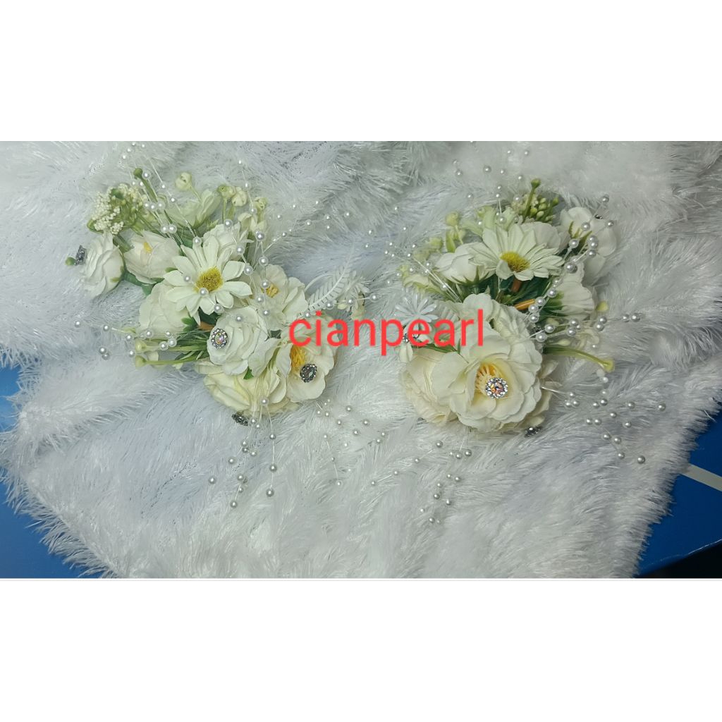 hairdo white flower bunga rambut putih bunga samping putih  riasan rambut kebaya bunga rambut kebaya