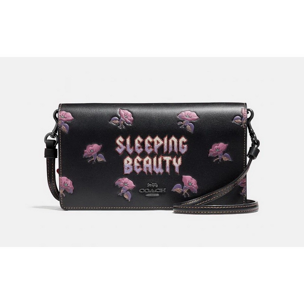 COACH x DISNEY Sleeping Beauty Foldover Clutch Bag *NEW* BARU ORIGINAL Clutch Wallet Clutch SlingBag