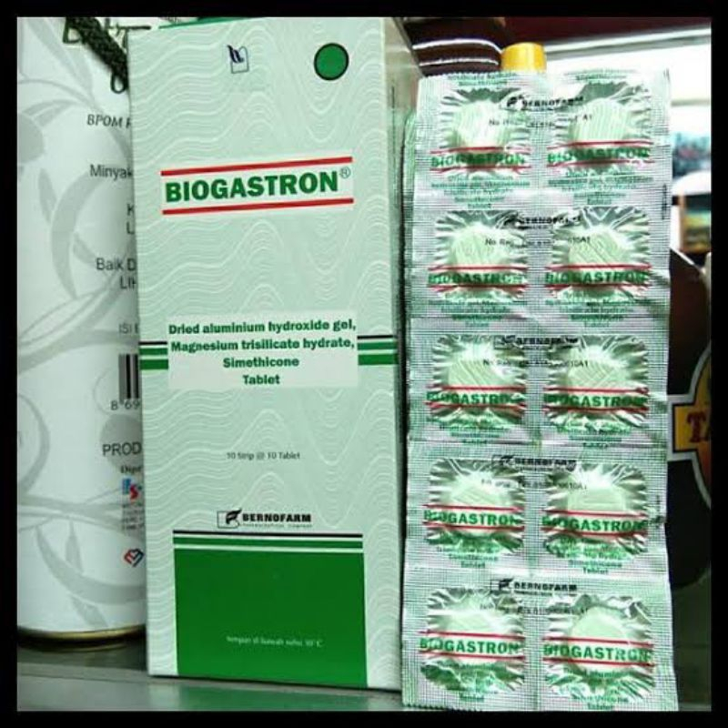 Biogastron Obat Asam Lambung Meredakan Mual Sakit Perut Kembung 10g Aluminium Magnesium Simethicone 