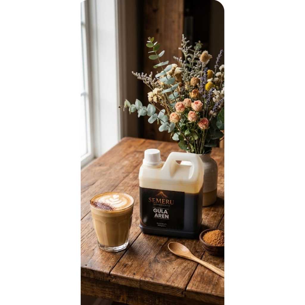 SEMERU SIRUP Gula Aren Cair 1kg Rasa Gula Aren Susu Kopi Hotel Restaurant