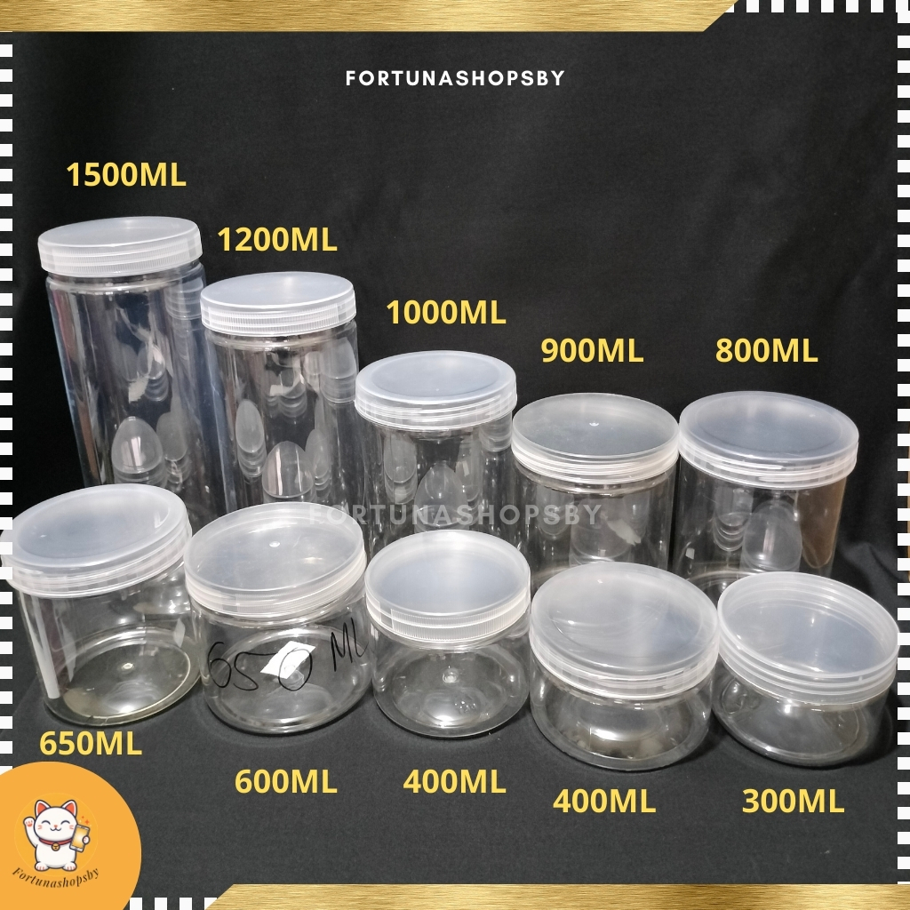 Toples Tabung Plastik Bening Pet Toples Kue Snack Toples Bening / Toples Plastik Bening Murah