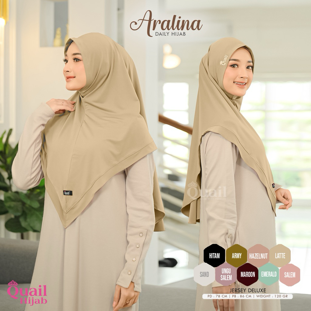 Quail Hijab - ARALINA HIJAB INSTAN ORI QUAIL JERSEY PREMIUM