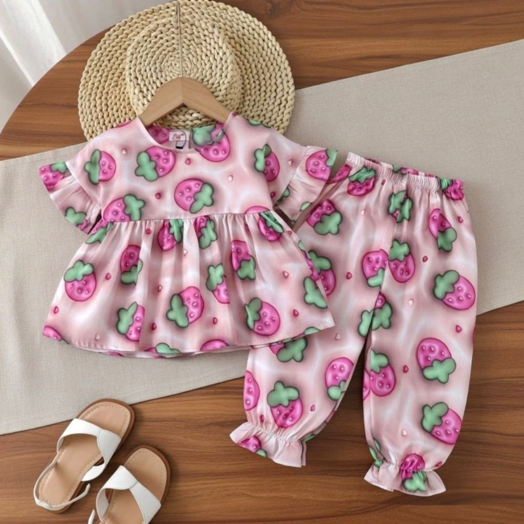 ONE SET ANAK BAJU ANAK  RAYON SETELAN ANAK BAHAN RAYON PREMIUM