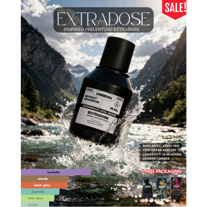 EXTRADOSE FREEDAY PARFUM PREMIUM Pria dan Wanita Special Bundling 35ml Parfume Unisex