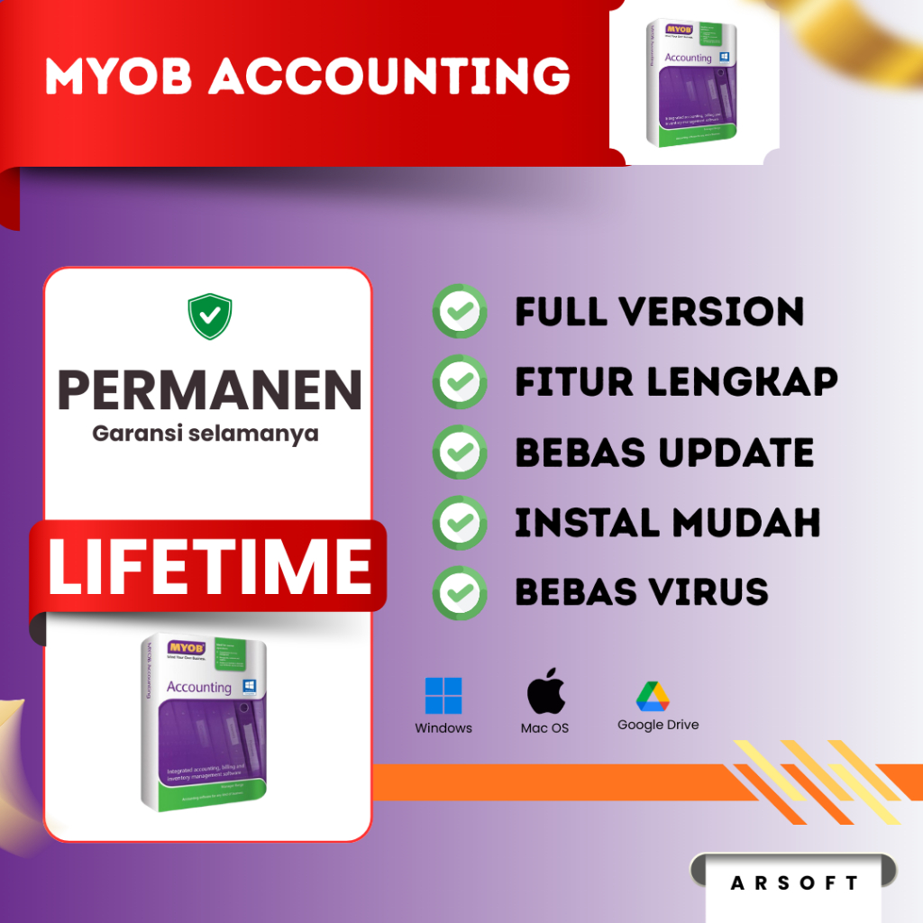 MYOB Accounting Pro Full Version Original Lifetime + Panduan Instalasi (WIN)