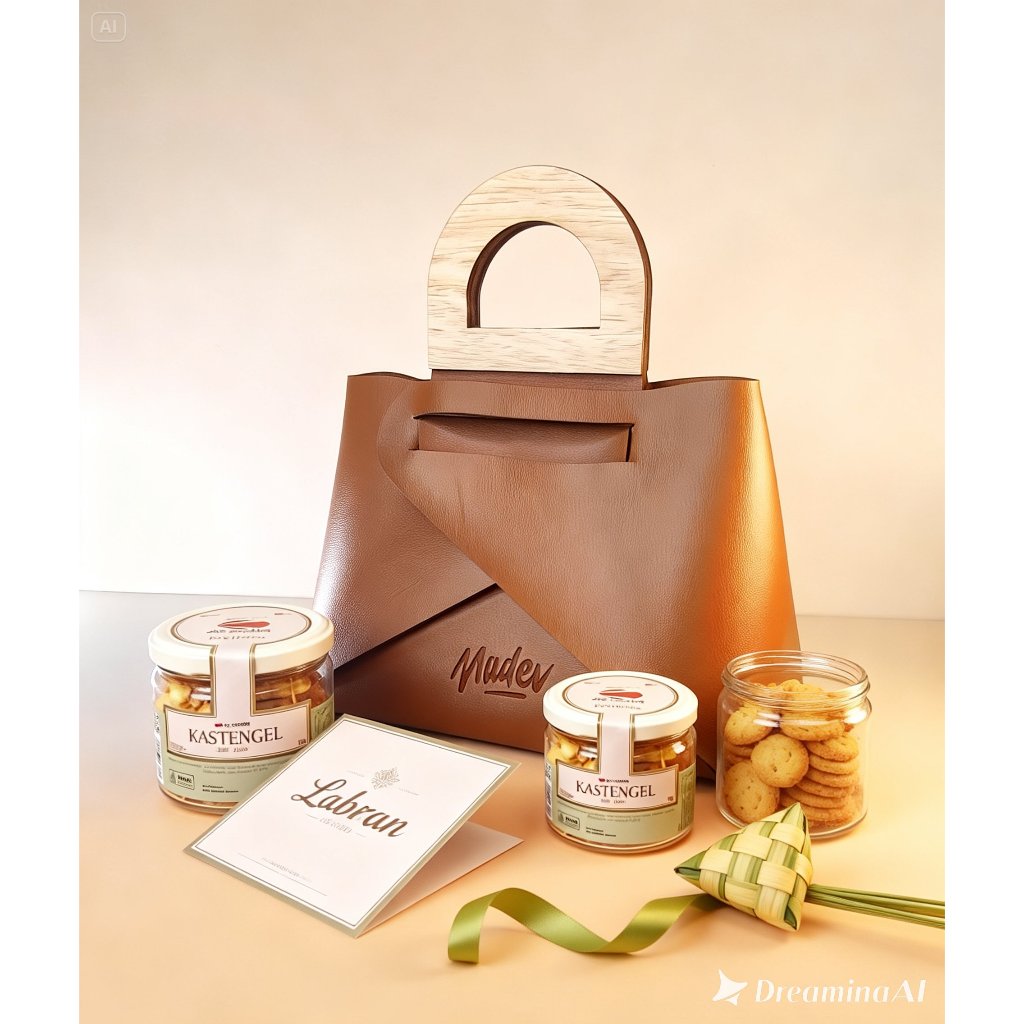Box Packaging Hampers Lebaran Tas Kulit Premium