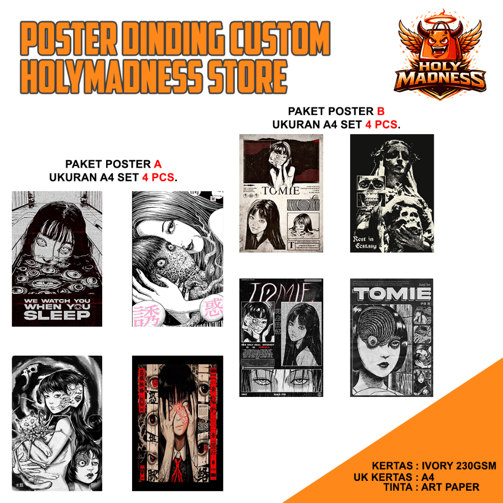 POSTER DINDING ANIME UZUMAKI HORROR WALLPAPER DINDING