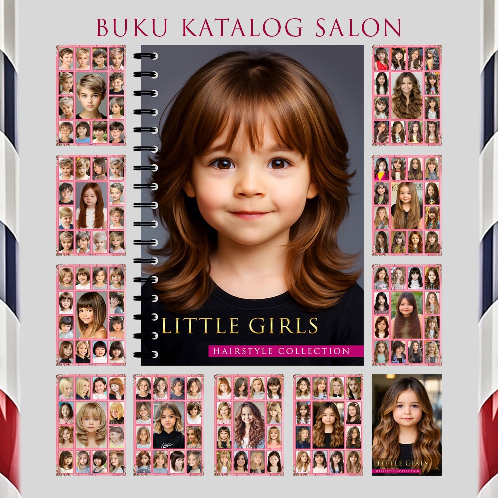 Buku Majalah Contoh Potongan Rambut Anak Perempuan - Buku Wajib Salon - Little Girls Hairstyle - LGH