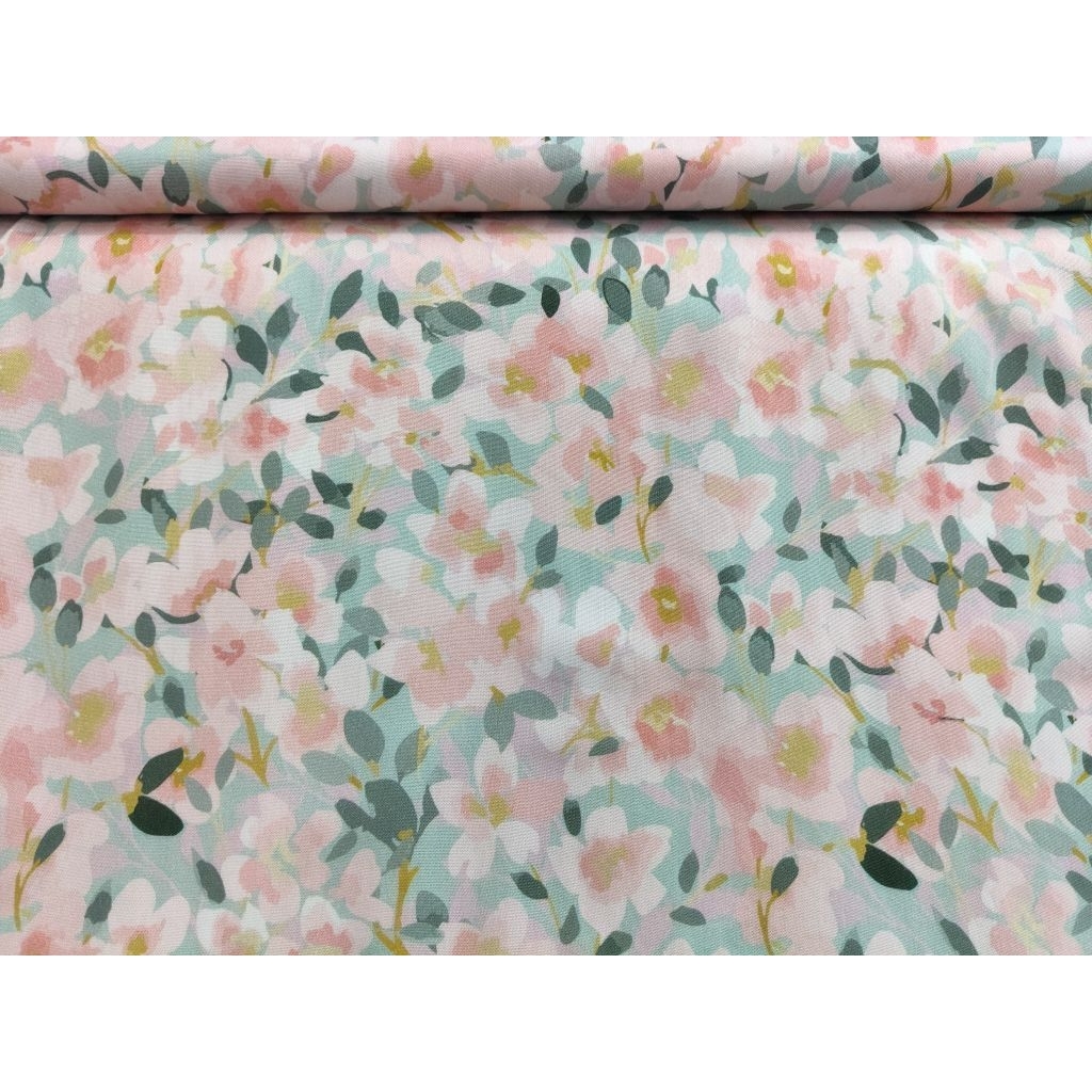 Bahan Kain Katun Rayon Viscose Garment Import Motip Bunga