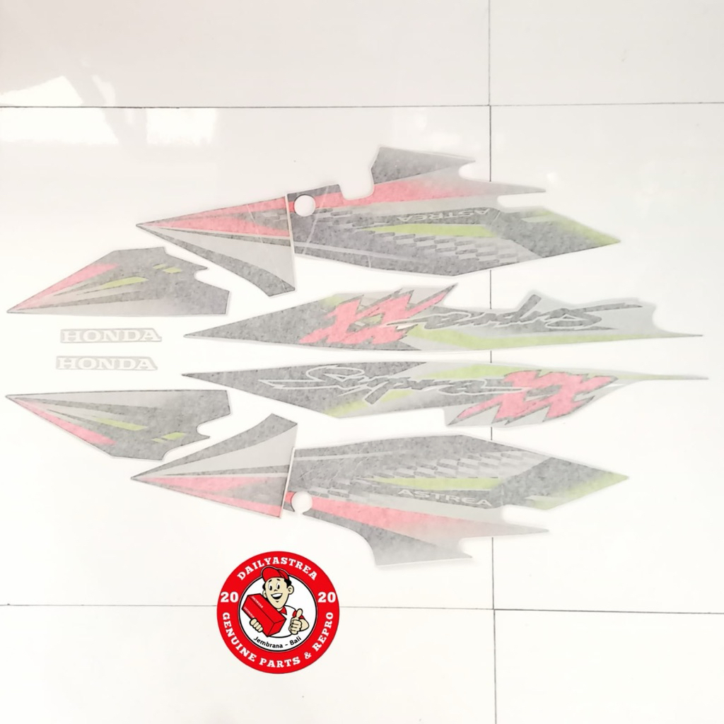 LIS LIST STICKER STRIPING BODI BODY VIOLET UNGU SILVER HONDA SUPRA XX 2003 NOS 871X0-KEV-A20ZB