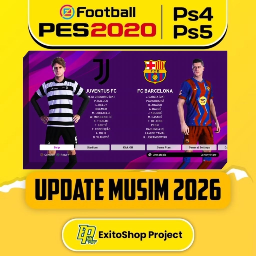 OPTION FILE PATCH PES 2020 UPDATE 2026 FEBRUARI UNTUK PS4 DAN PS5 ORIGINAL