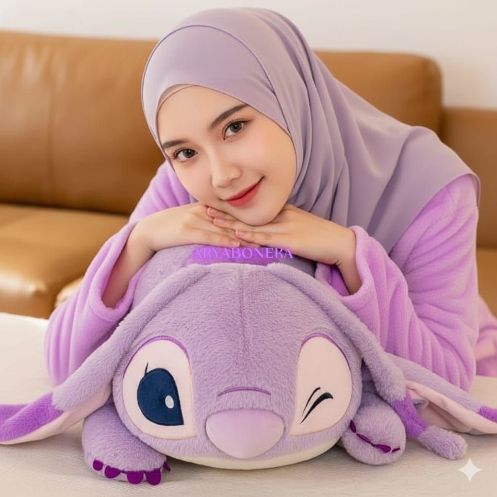 BONEKA STITCH& LOTSO TELUNGKUP PANJANG 55cm