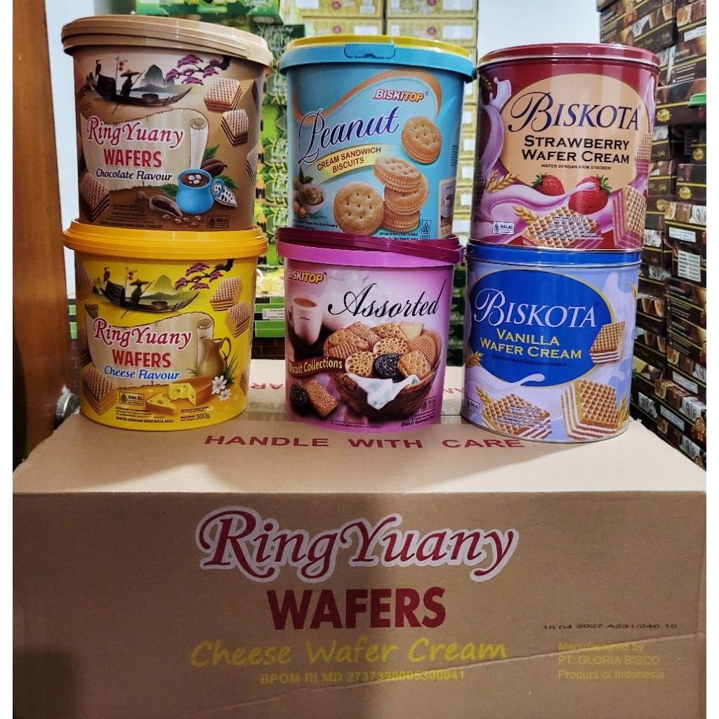 Diskon BISKITOP BISKUIT MIX - WAFER CREAM - RING YUANY WAFER - WAFER BISKOTA - BISKITOP ASSORTED - B