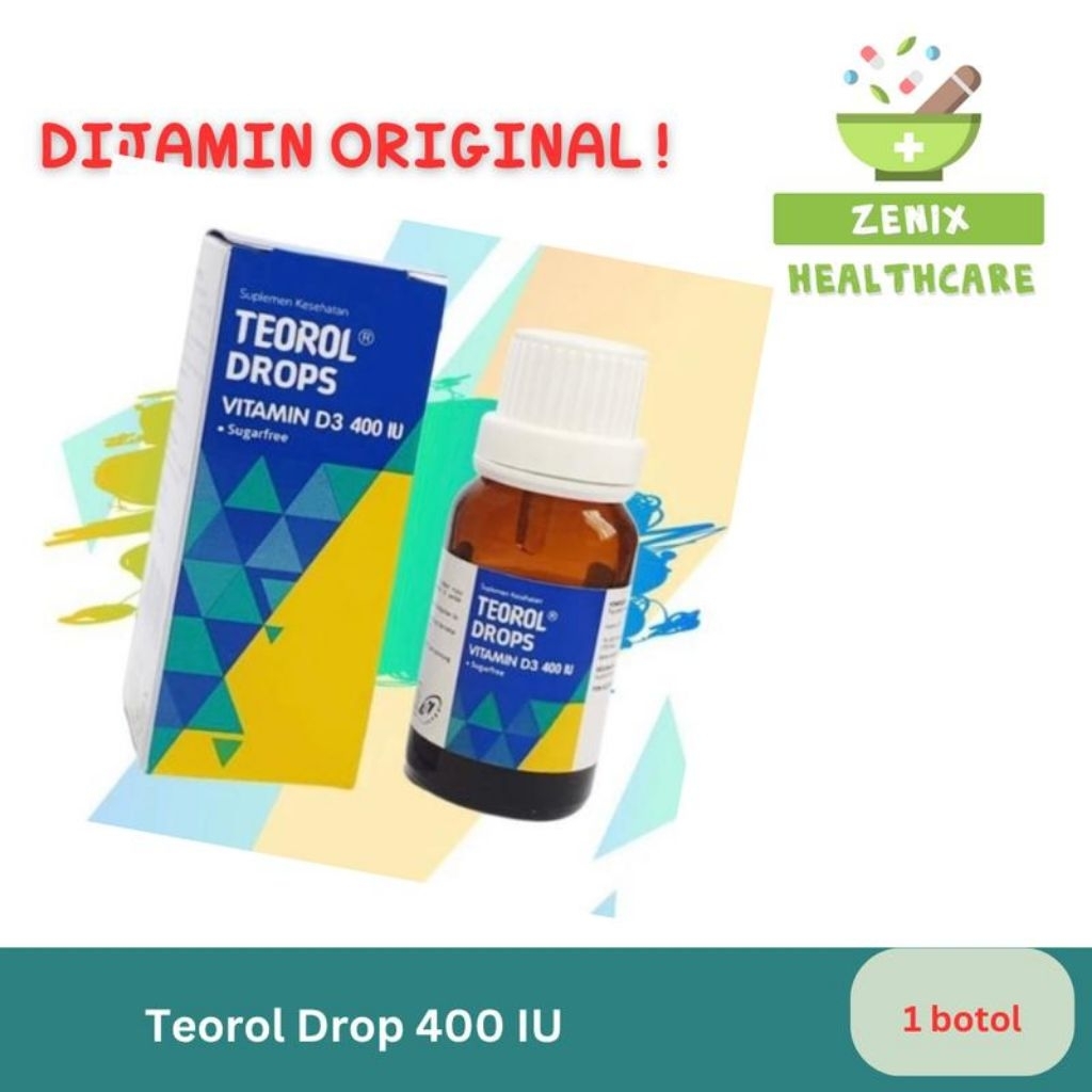 TEOROL DROPS 12, 5 ML - Vitamin D3 Teorol Drops Vitamin D3 400 UI Suplemen Vitamin D
