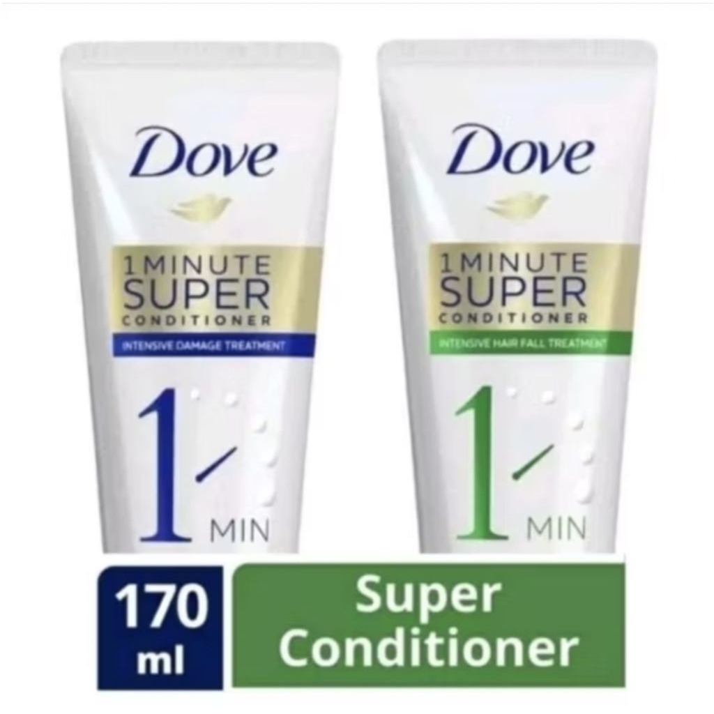 Dove 1 minute super conditioner 170 ml/dove conditioner/kondisioner dove/dove perawatan rambut/peraw