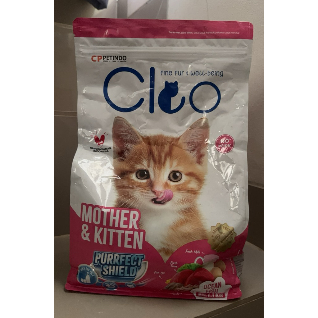 cleo cat dry food mother n kitten