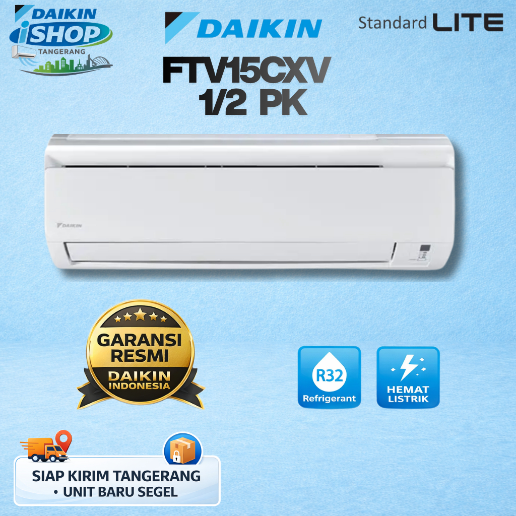 AC Daikin Standard STV15CXV / FTV15CXV 1/2 PK Plus Pasang Jabodetabek , Garansi Resmi