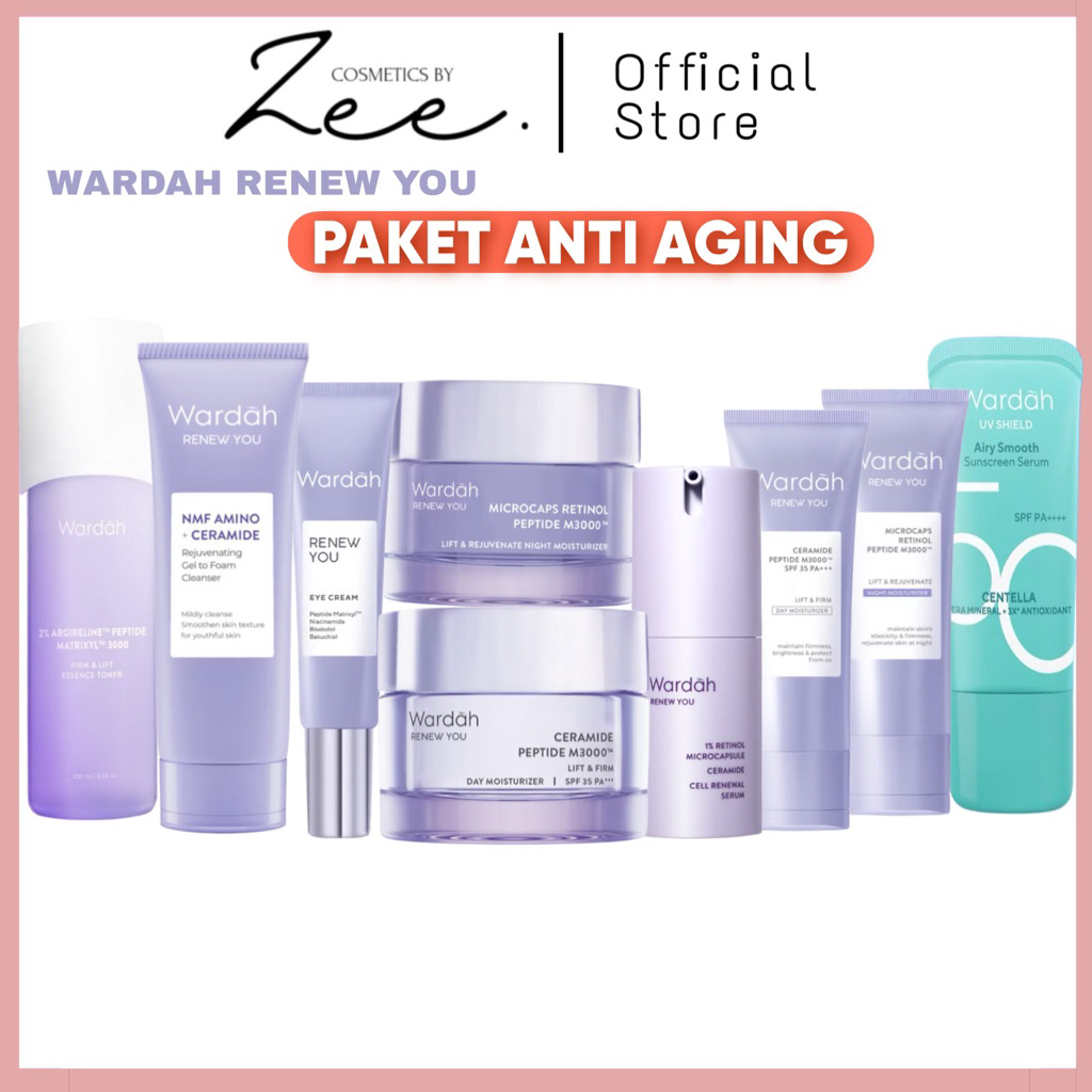 WARDAH RENEW YOU Paket Lengkap - Wardah Paket Lengkap Anti Aging - Renew You series - Original BPOM