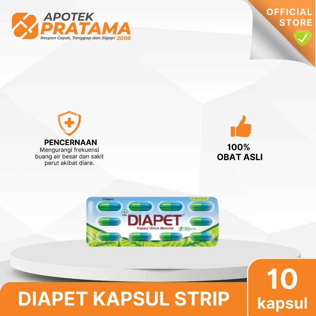 DIAPET STRIP (10 KAPSUL) / DIAPET DIARE