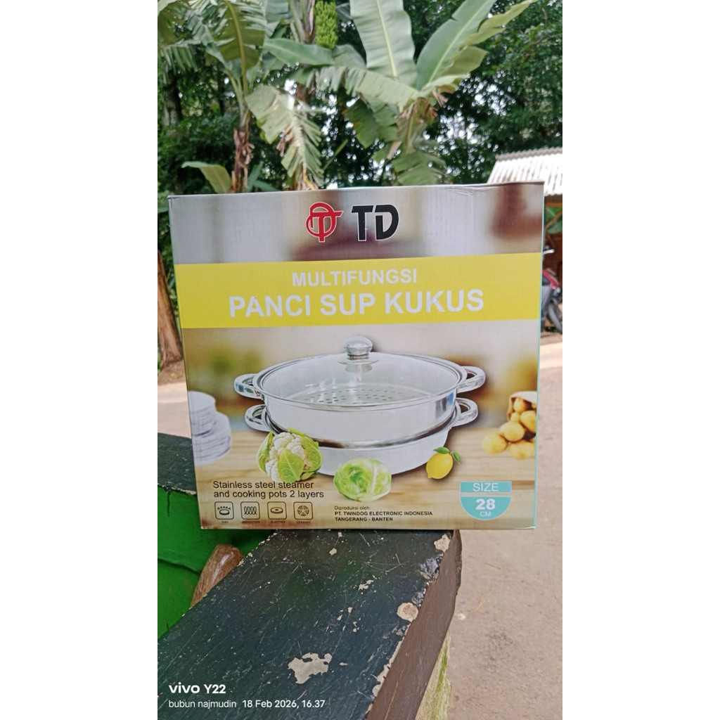 Panci Sup Kukus Multifungsi 2 Susun 4 Kuping