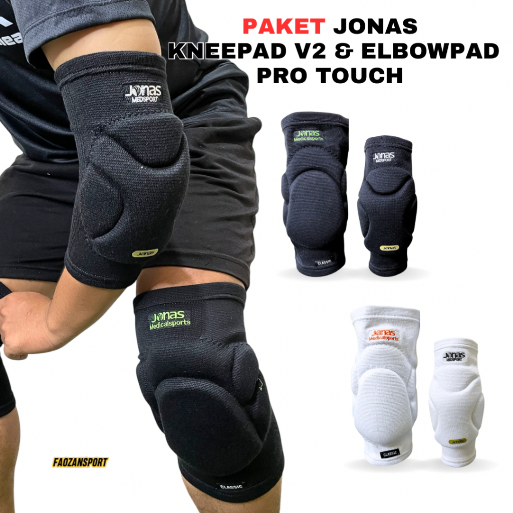 Deker Pelindung Lutut Kneepad Jonas V2 Knee pad Elbow pad kiper futsal Putih Merah Biru original
