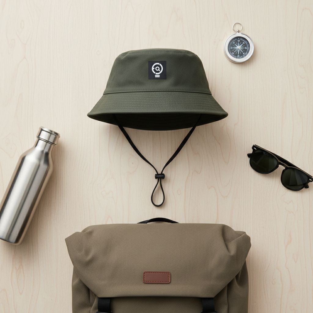 Topi Bucket Hat Pria Wanita Dewasa Bundar Outdoor Indoor Mancing Hiking