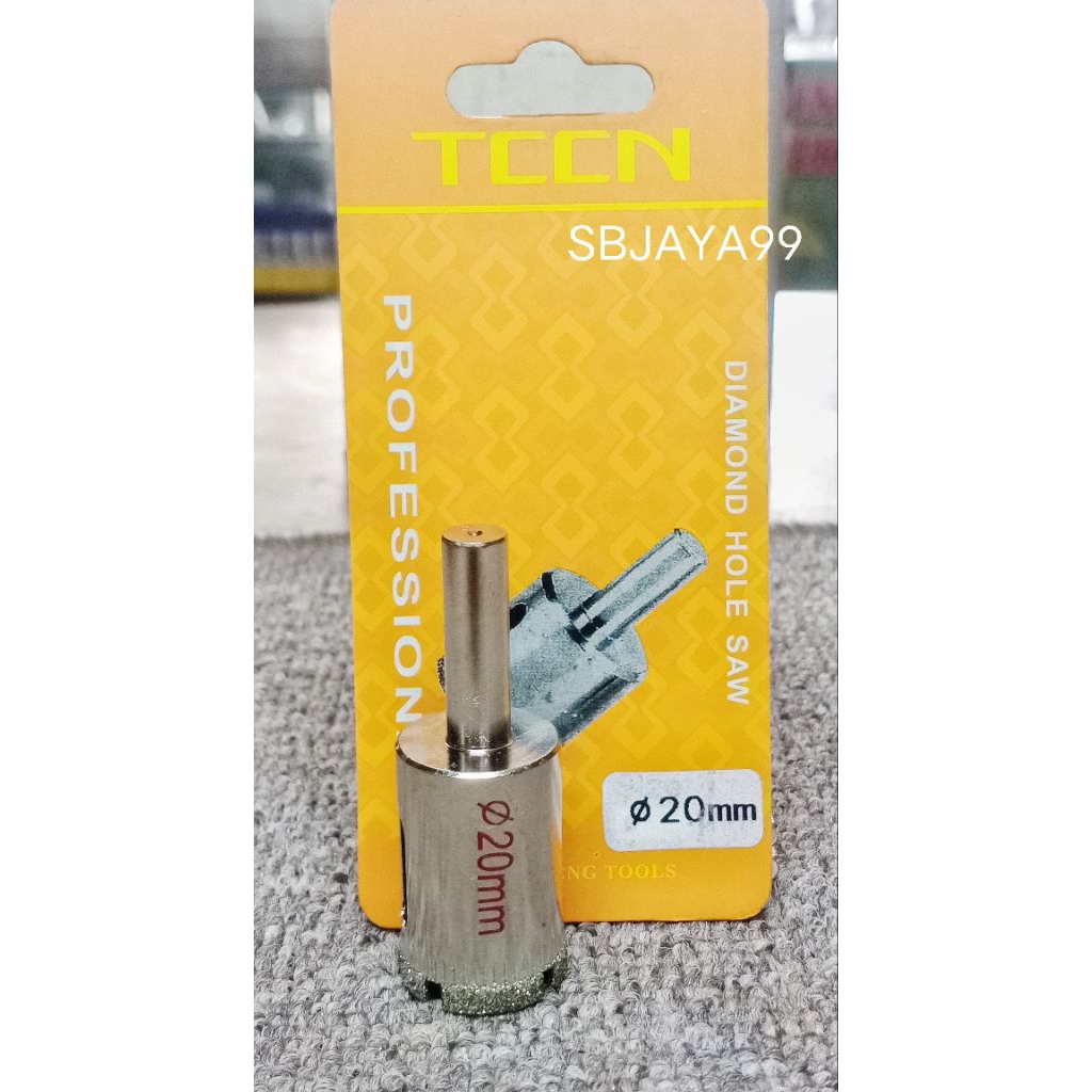 SBJAYA99 - TCCN MATA BOR 20MM PEMBOLONG KACA KERAMIK GRANIT DIAMOND HOLESAW 20MM MATA BOR LUBANG KER