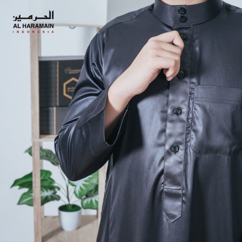 COD GAMIS/JUBAH ALHARAMAIN ORIGINAL POLOS VIETNAM WARNA HITAM PUTIH