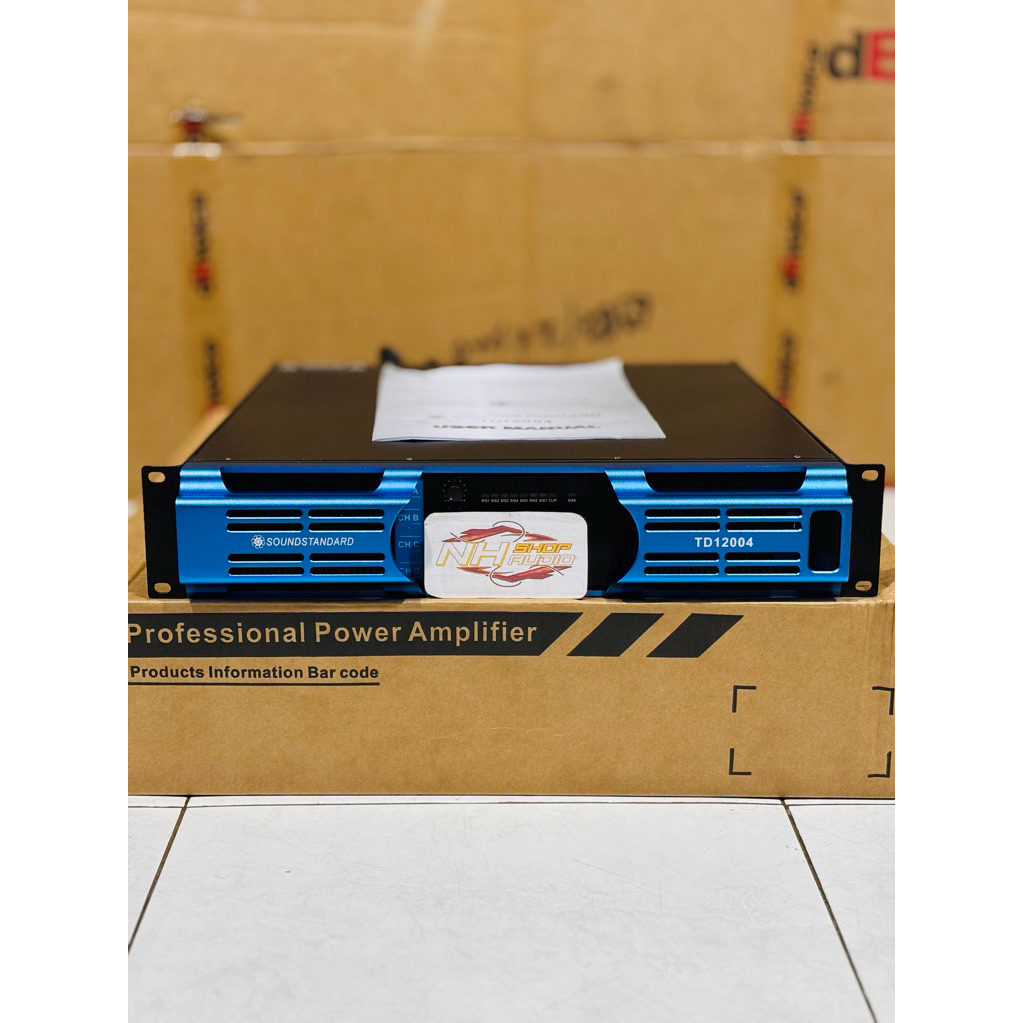 POWER SOUNDSTANDARD TD12004 4 X 1200 WATT 4channel TD-12004 class H kipas 4 Panel 2U Power 4 chanel 