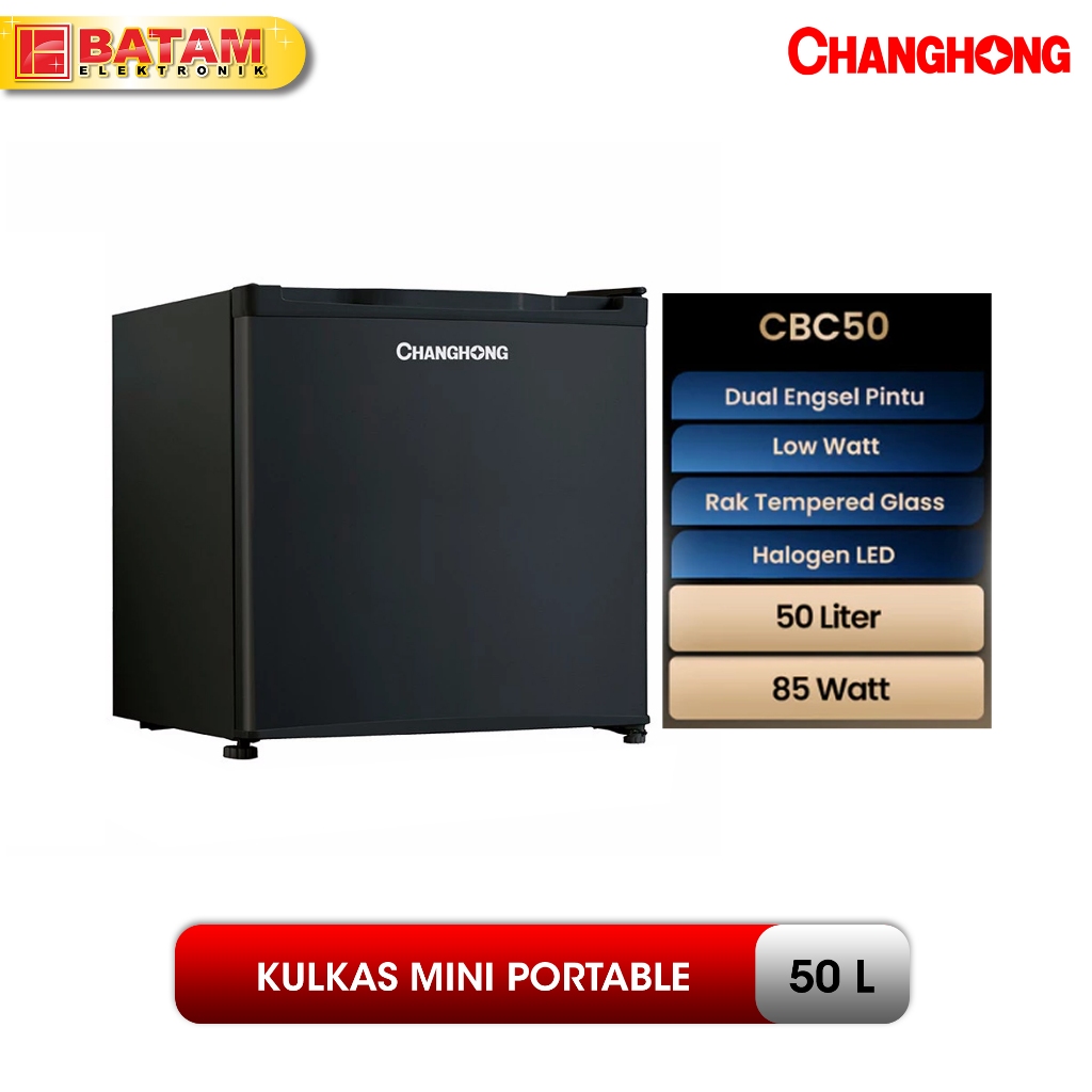 Changhong Kulkas Mini Satu Pintu Portable 50 Liter Low Watt - CBC-50