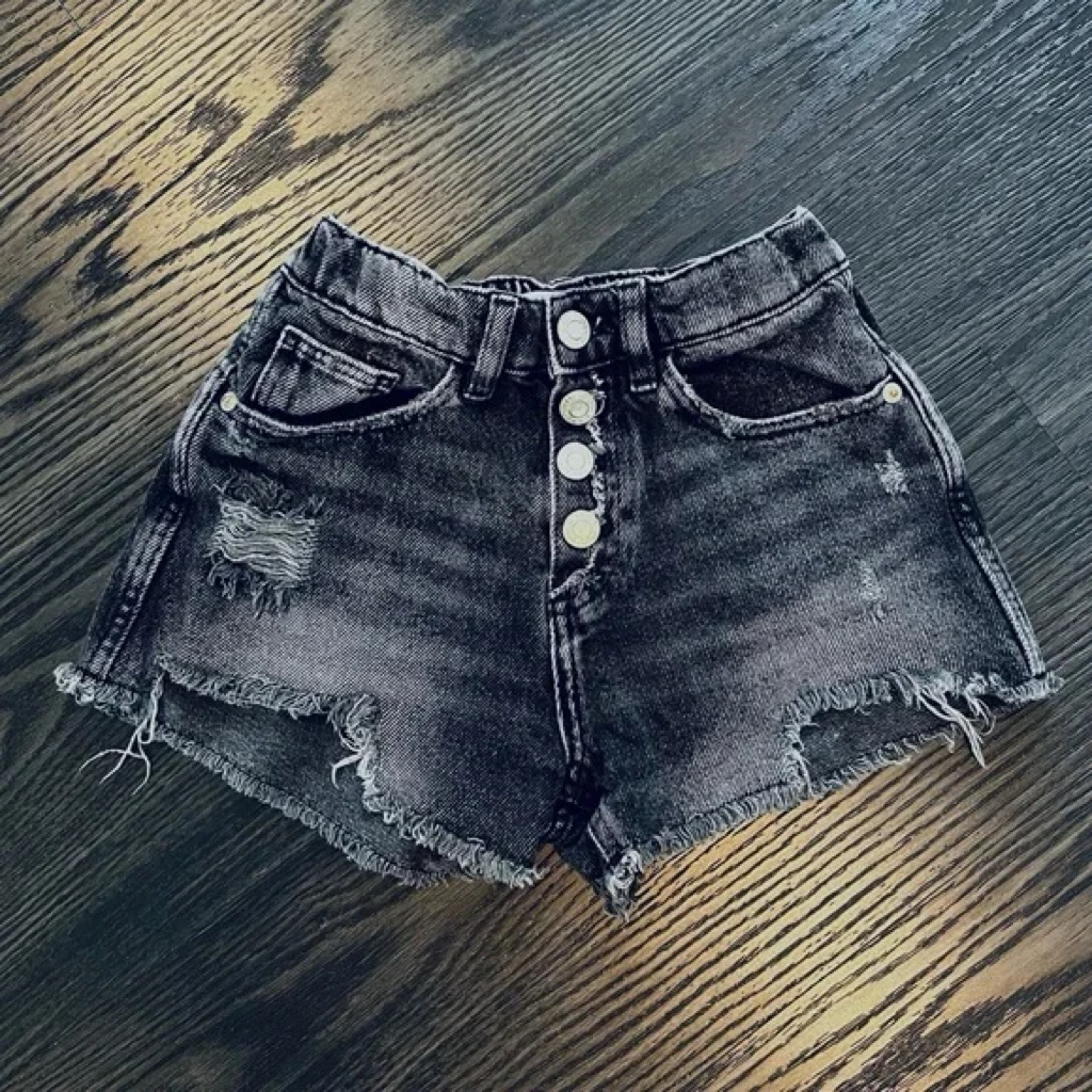 CELANA PENDEK JEANS ZARA ANAK 10 tahun warna snow Girls ZARA Cut Off Denim Shorts