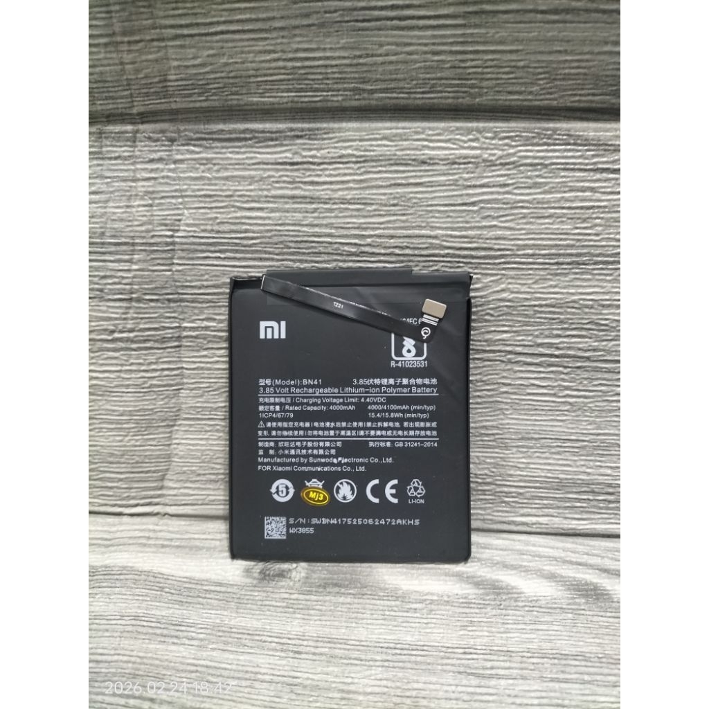 Baterai Xiaomi Redmi Note 4 / Note 4X ( Mediatek ) / BN41