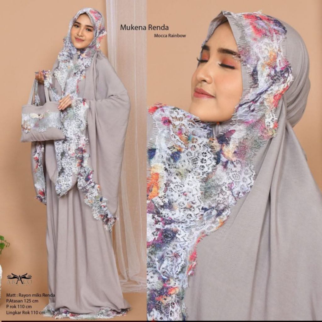 Mukena Super Jumbo Renda Flora