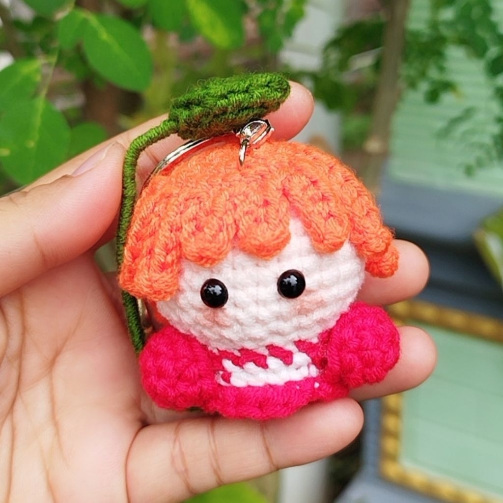 Ponyo Keychain Ghibli Stuff Amigurumi Handmade Boneka Rajut Birthday Gift Souvenir Custom
