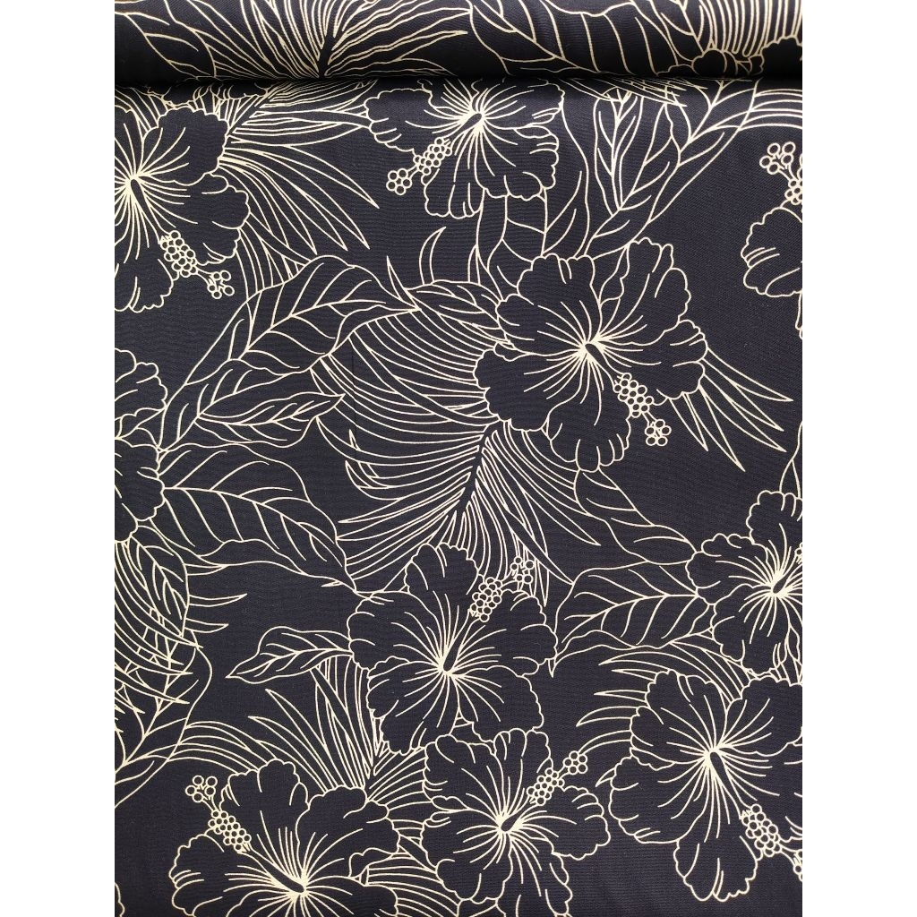 Bahan Kain Katun Rayon Viscose Garment Import Motip Daun