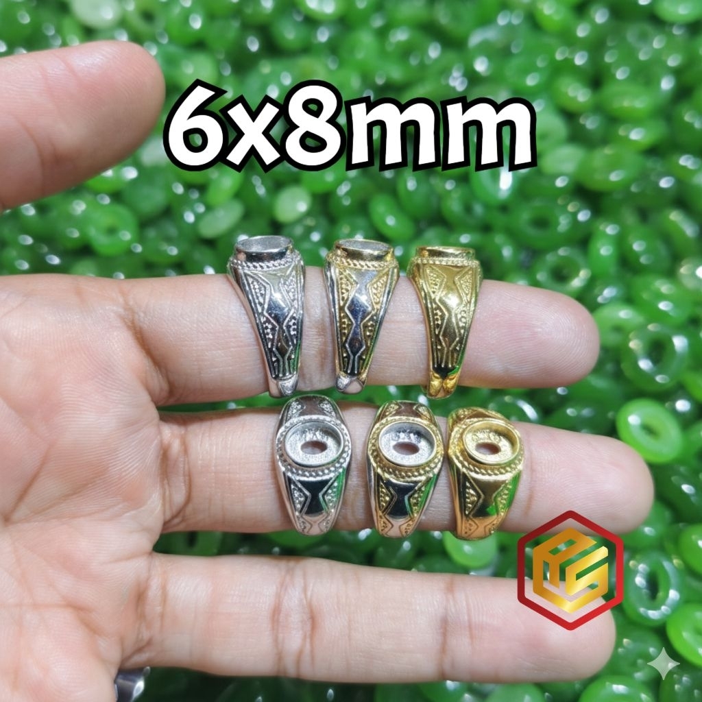 Ikatan Cincin Titanium Tanam 6x8mm